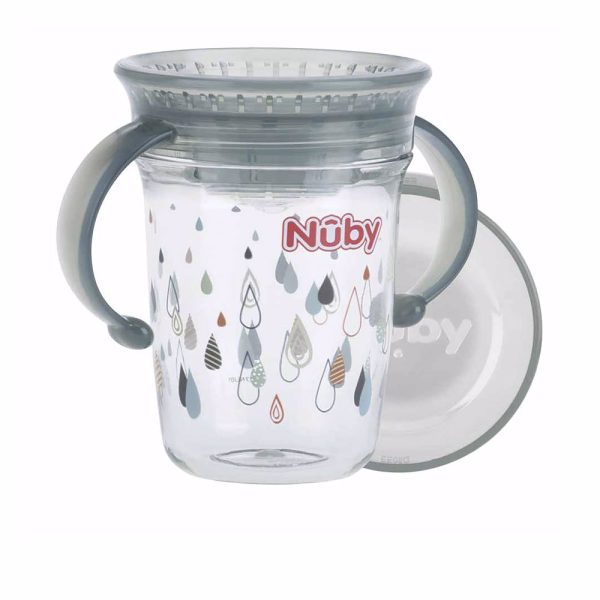 NÛBY : TAZA MÁGICA asas de Tritan™ 6m+ #gris 240 ml