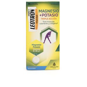 LEOTRON : MAGNESIUM + POTASSIUM ENERGY triple action effervescent tablets #Orange 36 u