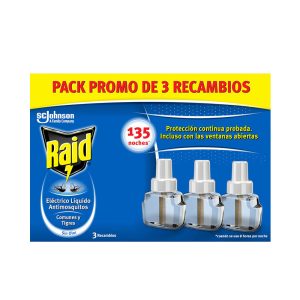 RAID : ANTI-MOSQUITO PROTECTION x 3 spare parts