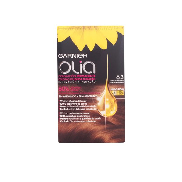 GARNIER : OLIA coloración permanente sin amoniaco #6.3-rubio oscuro dorado 1 u
