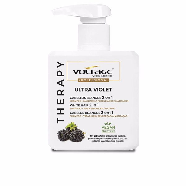 VOLTAGE COSMETICS : THERAPY ULTRA VIOLET cabellos blancos 2 en 1 champú-mascarilla 500 ml
