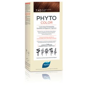 PHYTO : PHYTOCOLOR #7.43-rubio dorado cobrizo 4 u