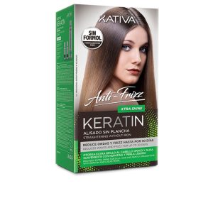 KATIVA : KERATIN ANTI-FRIZZ Brazilian straightening without iron extra shine 30 days 3 u