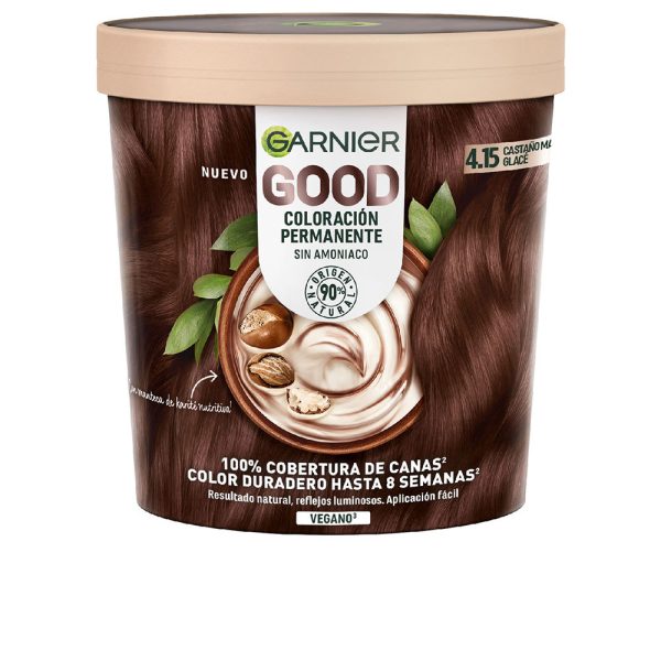 GARNIER : GOOD coloración permanente #4.15 castaño glacé 217 ml