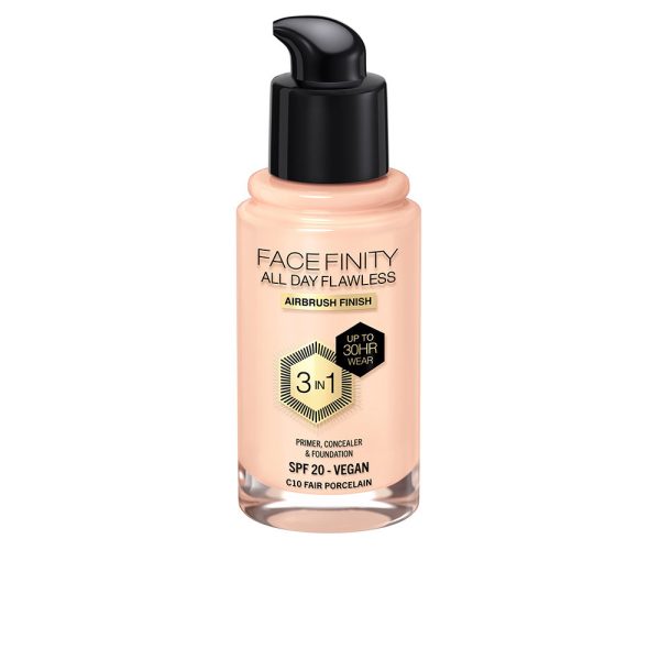 MAX FACTOR : FACEFINITY ALL DAY FLAWLESS 3 IN 1 foundation #C10-fair porcelain 30 ml