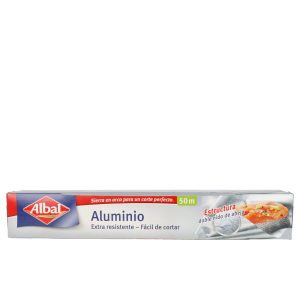 ALBAL : PAPEL ALUMINIO extra resistente fácil de cortar 50 metros