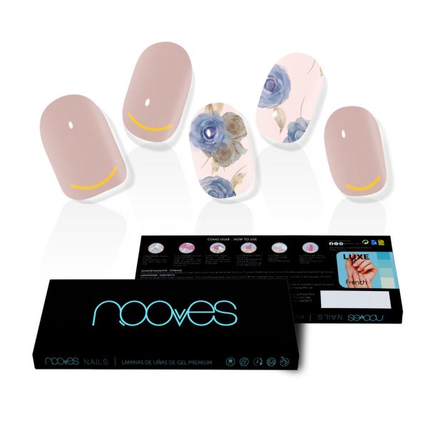 NOOVES : NAIL GEL FILMS elegant floral premium luxe #metallic 20 u
