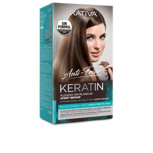 KATIVA : KERATIN ANTI-FRIZZ Brazilian straightening without iron repairs ends 30 days 3 u