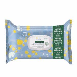 KLORANE : BÉBÉ TOALLITAS LIMPIADORAS SUAVES LOTE 3 x 70 u