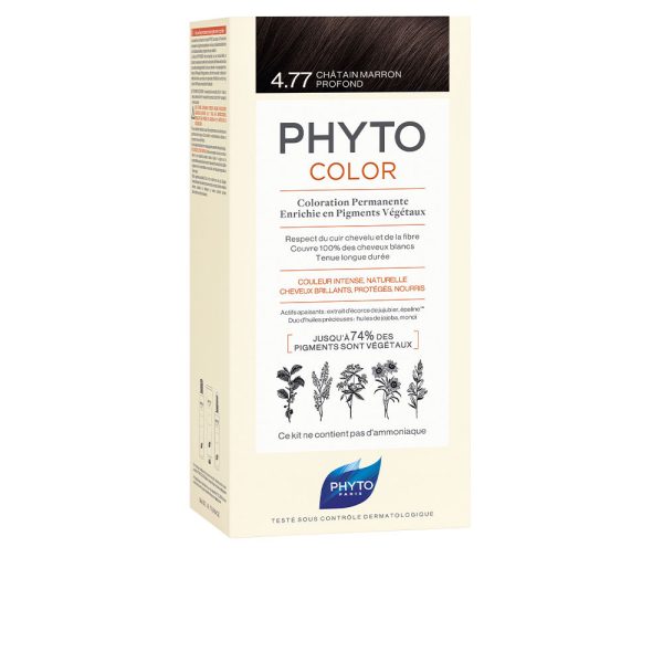 PHYTO : PHYTOCOLOR #4.77-castaño marrón intenso 4 u