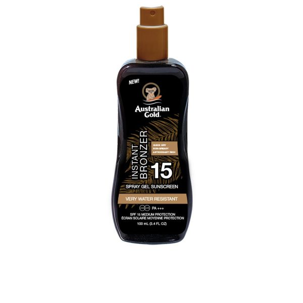 AUSTRALIAN GOLD : SUNSCREEN SPF15 spray gel with instant bronzer 100 ml