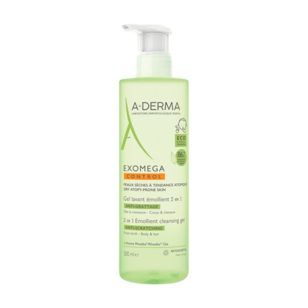 A-DERMA : EXOMEGA CONTROL emollient gel 2in1 500 ml