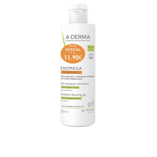 A-DERMA : EXOMEGA CONTROL emollient foaming gel “RRP €11.90” 500 ml