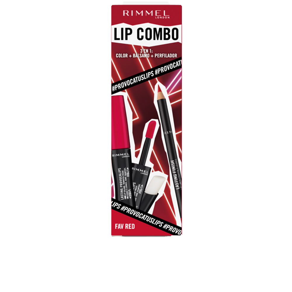 RIMMEL LONDON : LIP COMBO PROVOCALIPS LOT #Fav red 2 u