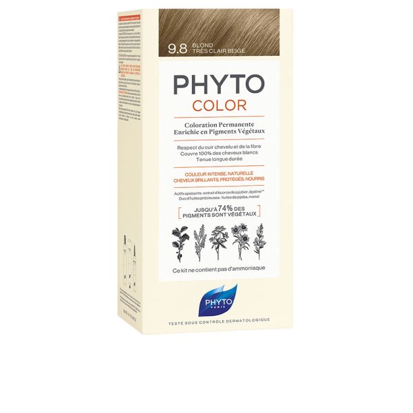 PHYTO : PHYTOCOLOR #9.8-rubio beige muy claro 4 u
