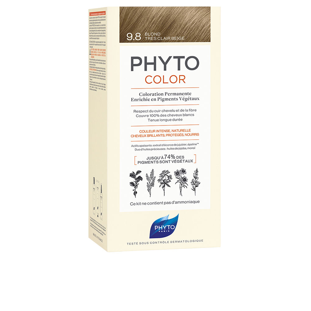 PHYTO : PHYTOCOLOR #9.8-rubio beige muy claro 4 u