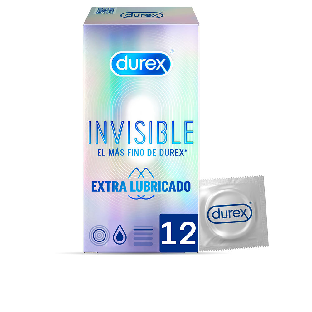 DUREX : INVISIBLE extra lubricated condoms 12 u