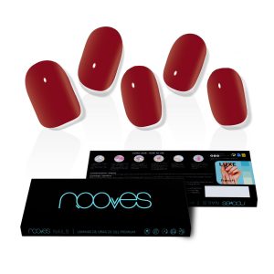 NOOVES : GEL NAIL FILMS midnight rain premium luxe solid #red 20 u