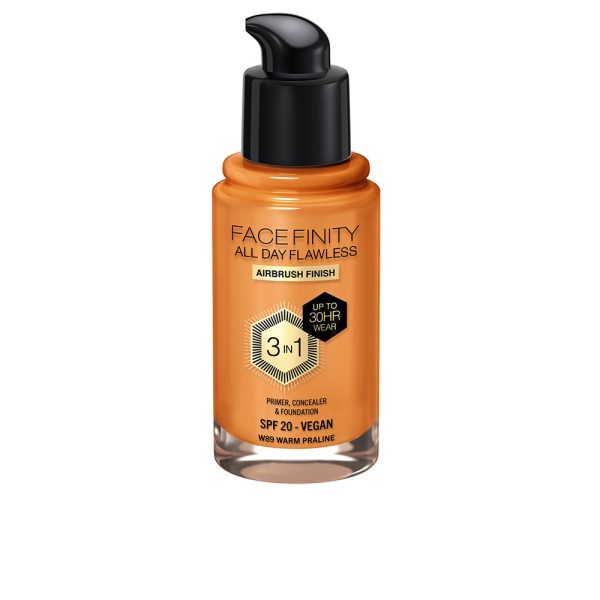 MAX FACTOR : FACEFINITY ALL DAY FLAWLESS 3 IN 1 foundation #W89-warm praline 30 ml