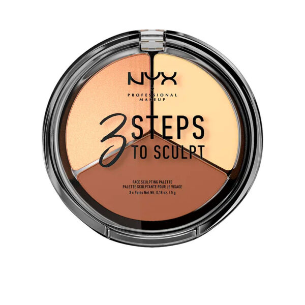 NYX PROFESSIONAL MAKE UP : 3 STEPS TO SCULPT face sculpting palette #light