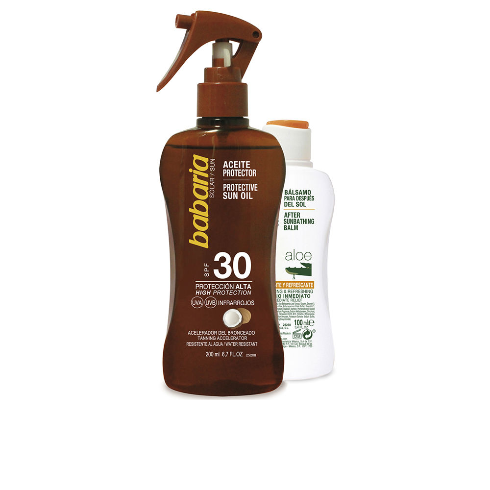 BABARIA : SOLAR COCONUT OIL SPF30 LOT 2 pz