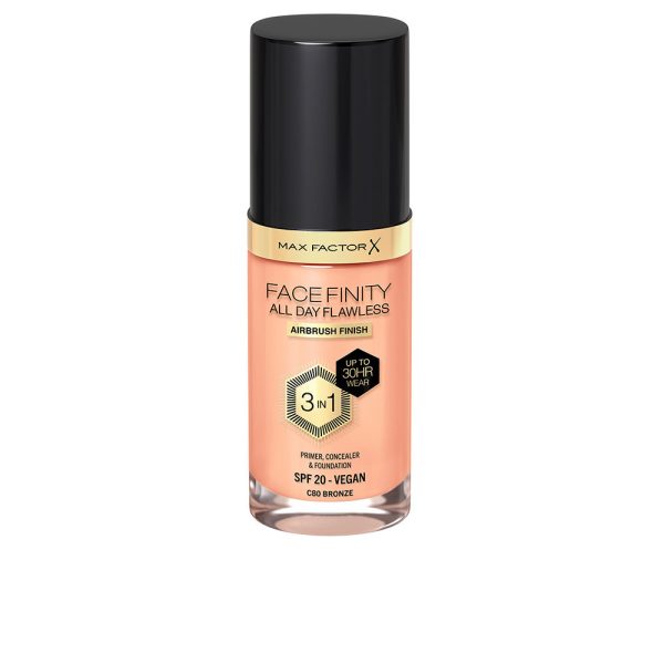 MAX FACTOR : FACEFINITY 3IN1 primer, concealer & foundation #80-bronze 30 ml