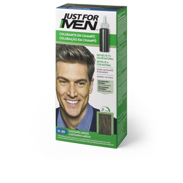 JUST FOR MEN : COLORANTE en champú #castaño medio 30 ml