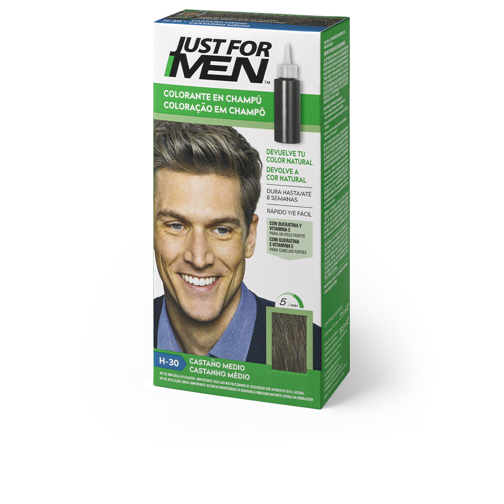 JUST FOR MEN : COLORANT in shampoo #medium brown 30 ml