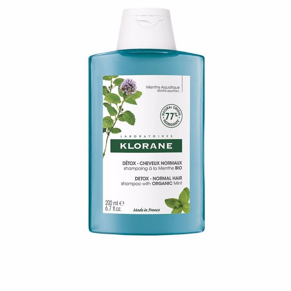 KLORANE : A LA MINT BIO detox shampoo for normal hair 200 ml
