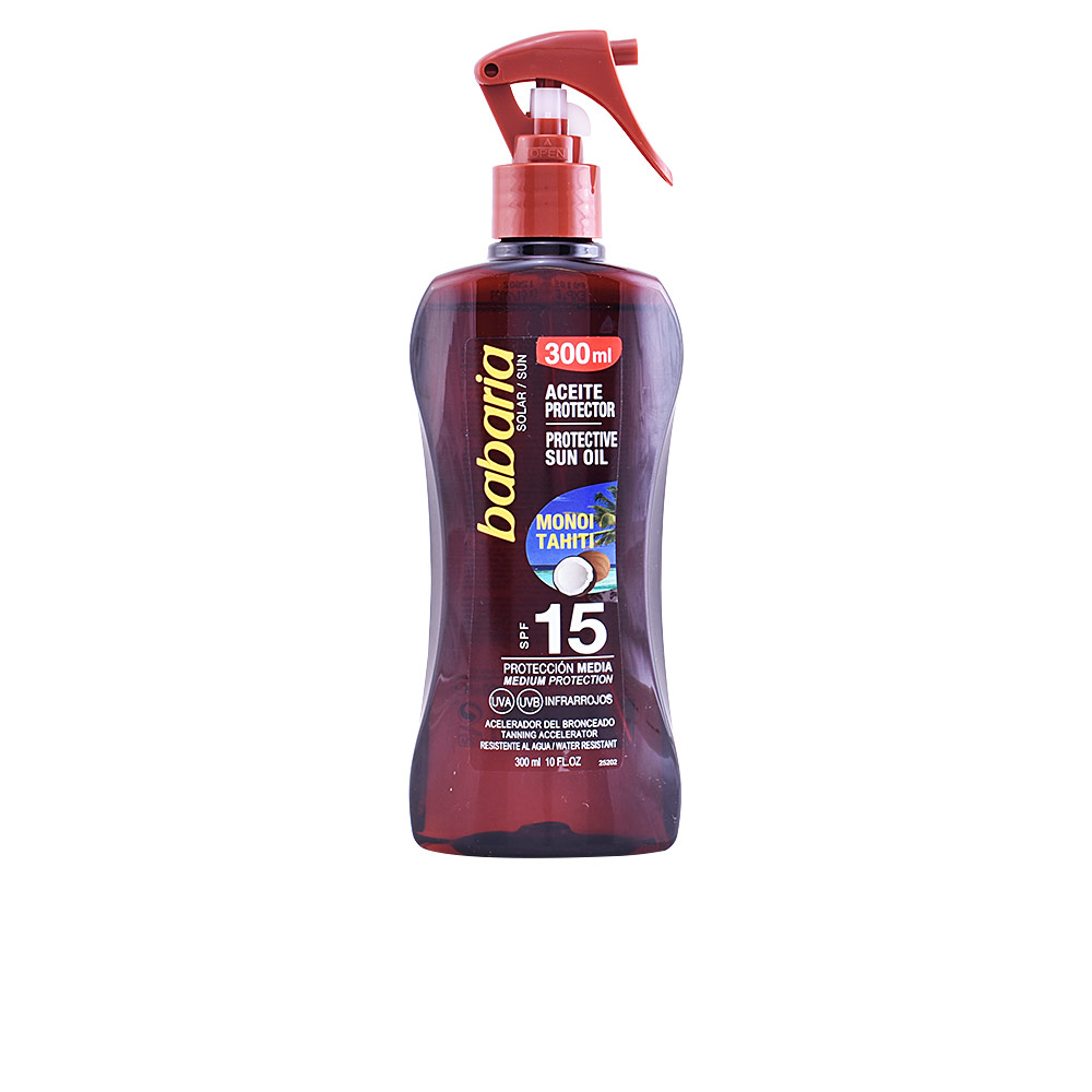 BABARIA : SOLAR OIL MONOI TAHITI spray SPF15 300 ml