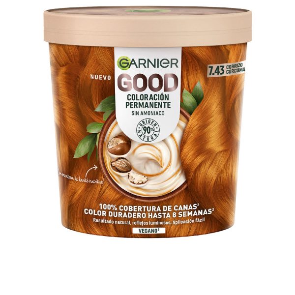 GARNIER : GOOD coloración permanente #7.43 cobrizo cúrcuma 217 ml