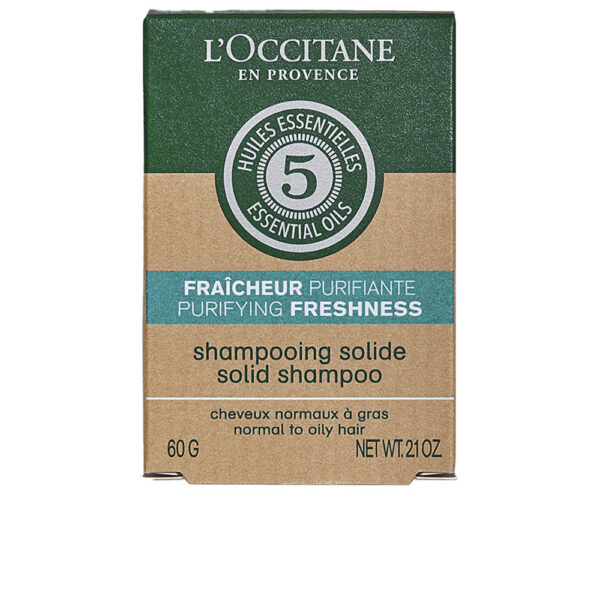 L'OCCITANE EN PROVENCE : AROMACOLOGÍA revitalizing freshness solid shampoo 60 gr
