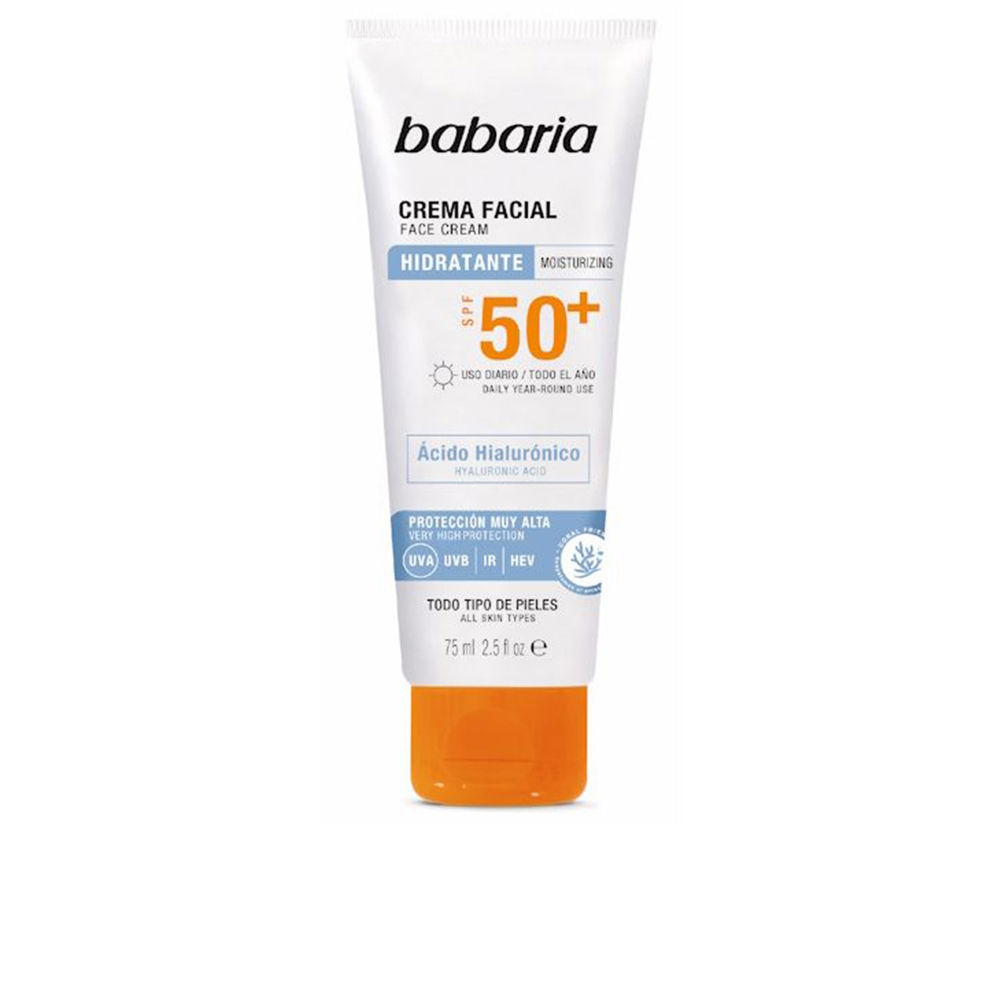 BABARIA : SOLAR HYALURONIC ACID facial cream SPF50+ 75 ml