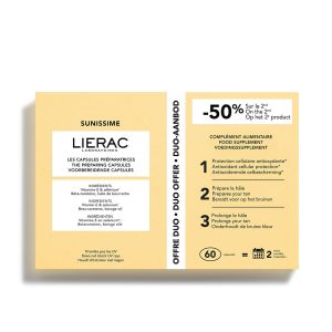 LIERAC : SUNISSIME tan preparation capsules pack 2 x 30 capsules
