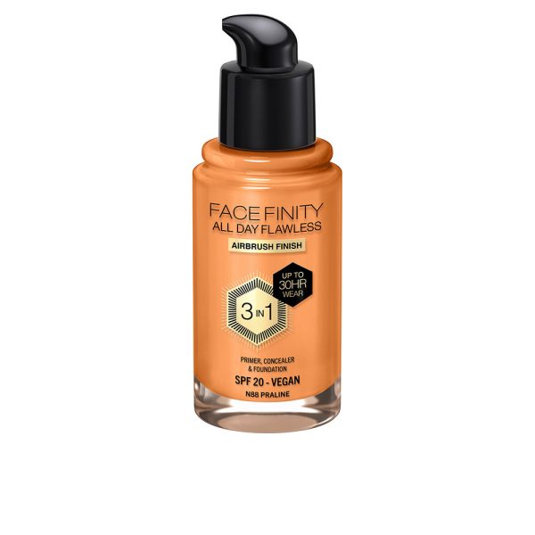 MAX FACTOR : FACEFINITY ALL DAY FLAWLESS 3 IN 1 makeup base #88-praline 30 ml