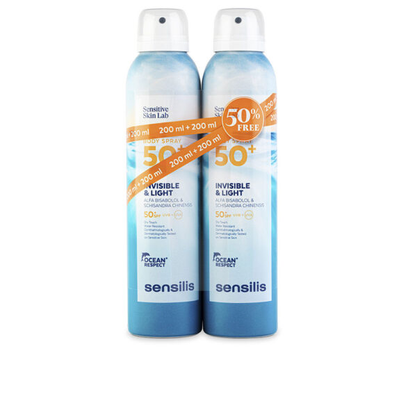 SENSILIS : INVISIBLE & LIGHT body spray SPF50+ promo 2 x 200 ml