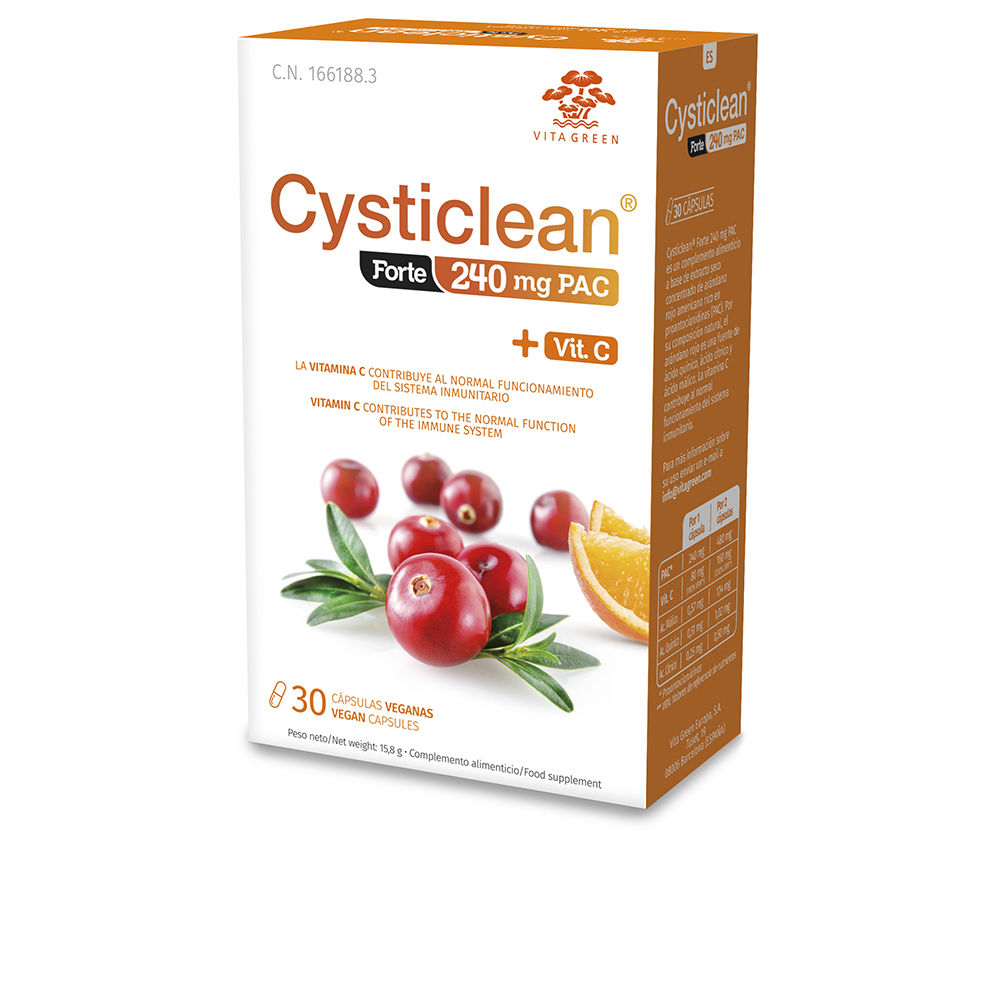 CYSTICLEAN : CYSTICLEAN FORTE with PAC and Vit C and Cranberry capsules 30 u