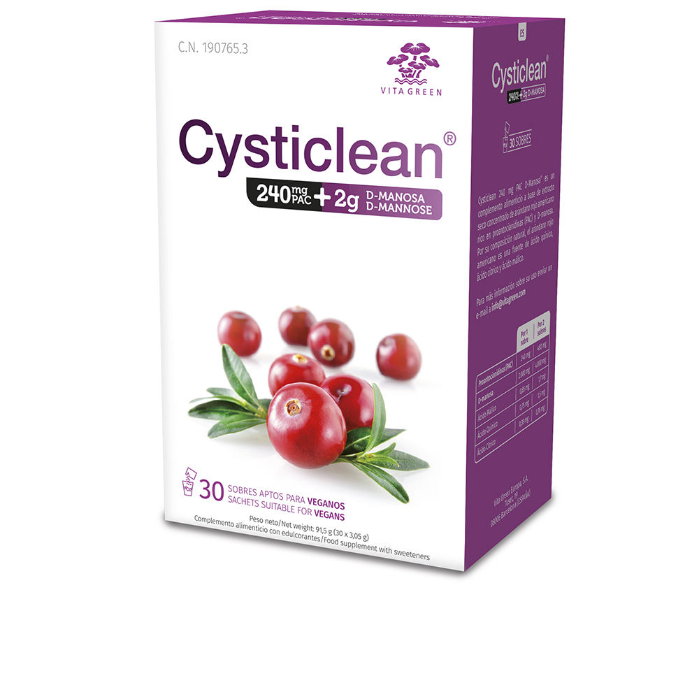 CYSTICLEAN : CYSTICLEAN D-MANNOSE with 240mg PAC and Cranberry sachets 30 units