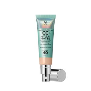IT COSMETICS : CC+ NATURAL MATTE base de maquillaje en crema SPF40 #Fair light 32 ml