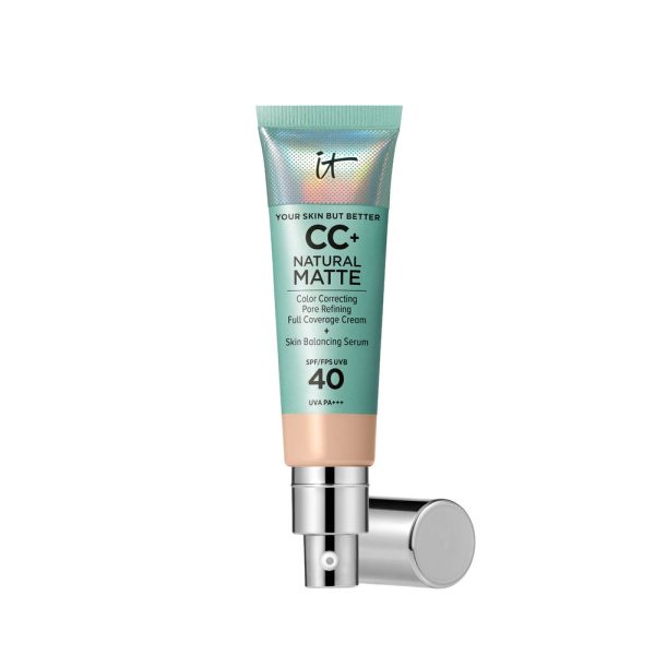 IT COSMETICS : CC+ NATURAL MATTE base de maquillaje en crema SPF40 #Fair light 32 ml