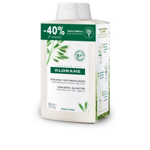 KLORANE : A LA LECHE DE AVENA champú extrasuave duo 2 x 400 ml