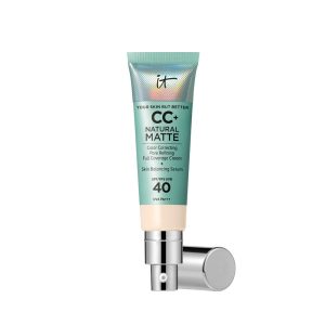 IT COSMETICS : CC+ NATURAL MATTE base de maquillaje en crema SPF40 #Fair ivory 32 ml
