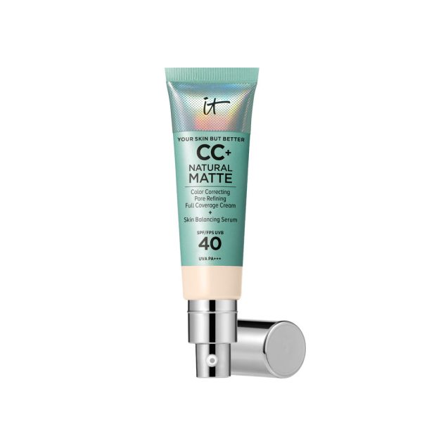 IT COSMETICS : CC+ NATURAL MATTE base de maquillaje en crema SPF40 #Fair ivory 32 ml