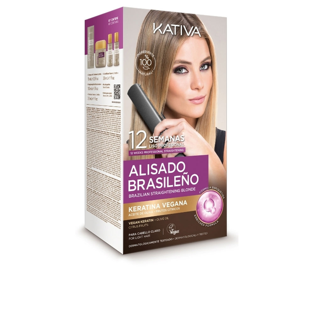 KATIVA : KATIVA PROFESSIONAL BRAZILIAN STRAIGHTENING PRO BLONDE CASE 6 pcs
