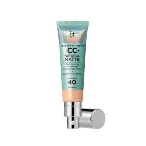 IT COSMETICS : CC+ NATURAL MATTE base de maquillaje en crema SPF40 #Light medium 32 ml