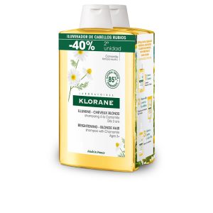 KLORANE : A LA CAMOMILA champú iluminador reflejos rubios duo 2 x 400 ml