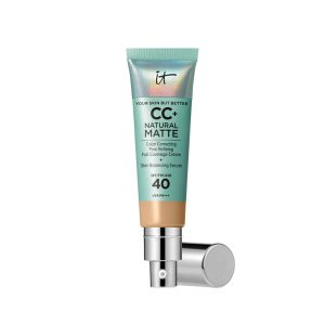 IT COSMETICS : CC+ NATURAL MATTE base de maquillaje en crema SPF40 #Medium tan 32 ml