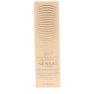 SENSAI : SILKY BRONZE protective suncare cream for face SPF50+ 50 ml