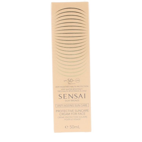 SENSAI : SILKY BRONZE protective suncare cream for face SPF50+ 50 ml