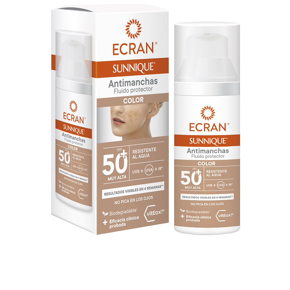 ECRAN : ECRAN SUNNIQUE anti-stain facial color SPF50+ 50 ml
